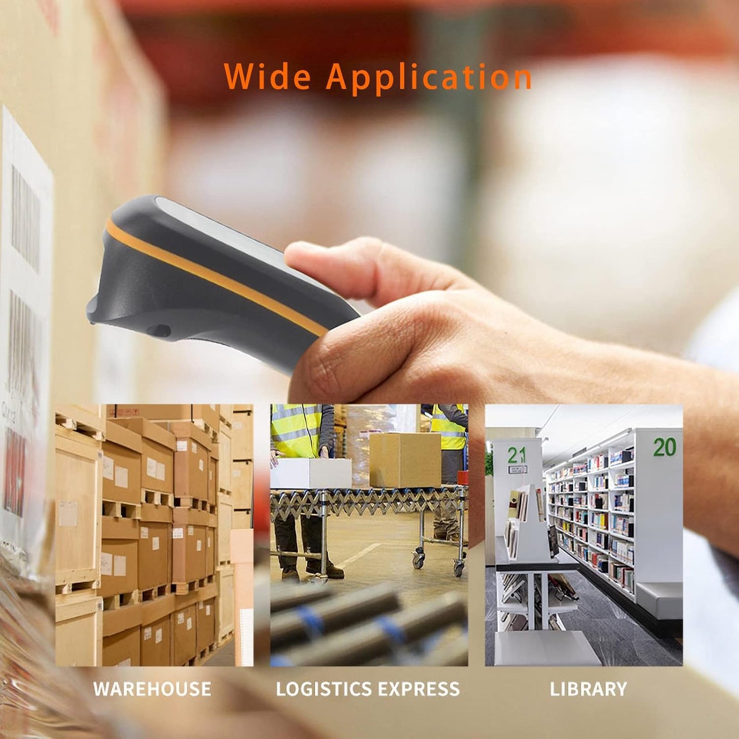 قارئ الباركود لاسلكي الجديد-LENVI-