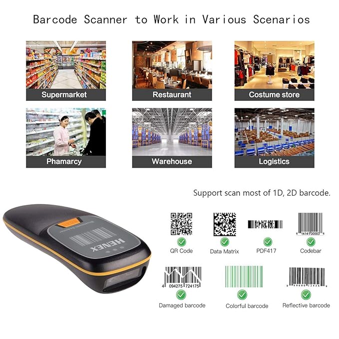 قارئ الباركود لاسلكي الجديد-LENVI-