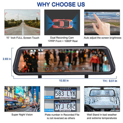 مرآة ذكية بكاميرتين، كتمنحك رؤية شاملة وحماية كاملة