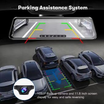 مرآة ذكية بكاميرتين، كتمنحك رؤية شاملة وحماية كاملة